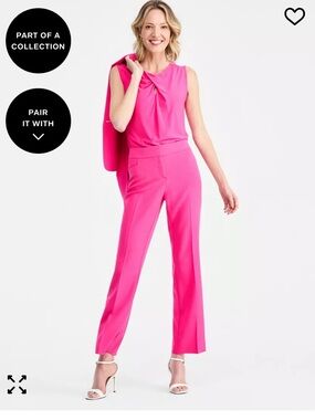 Kasper Women's Lily High-Rise Trouser - Bright Pink